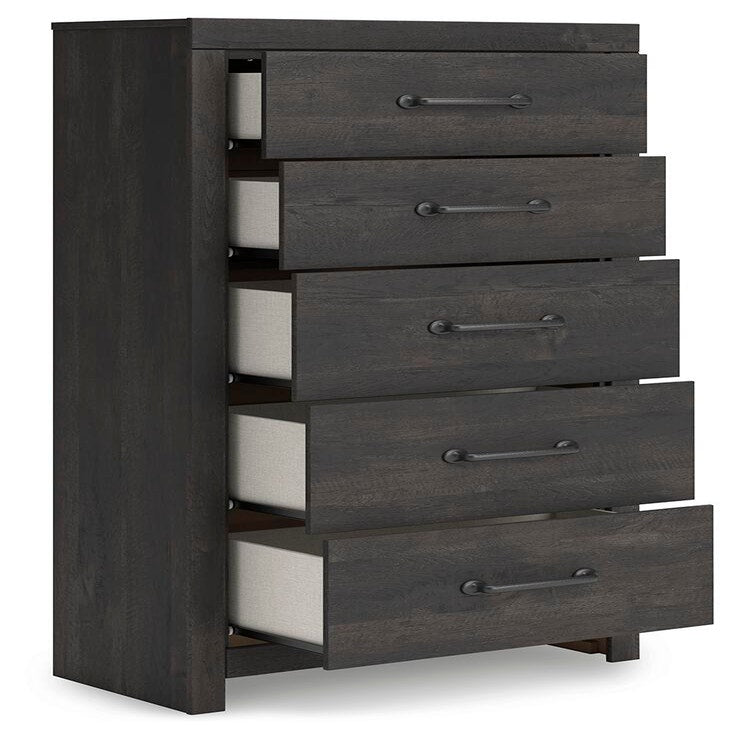 Hollivern Twin Panel Storage Bed, Dresser, Mirror and Chest (PCB2108-SI) - Image 11