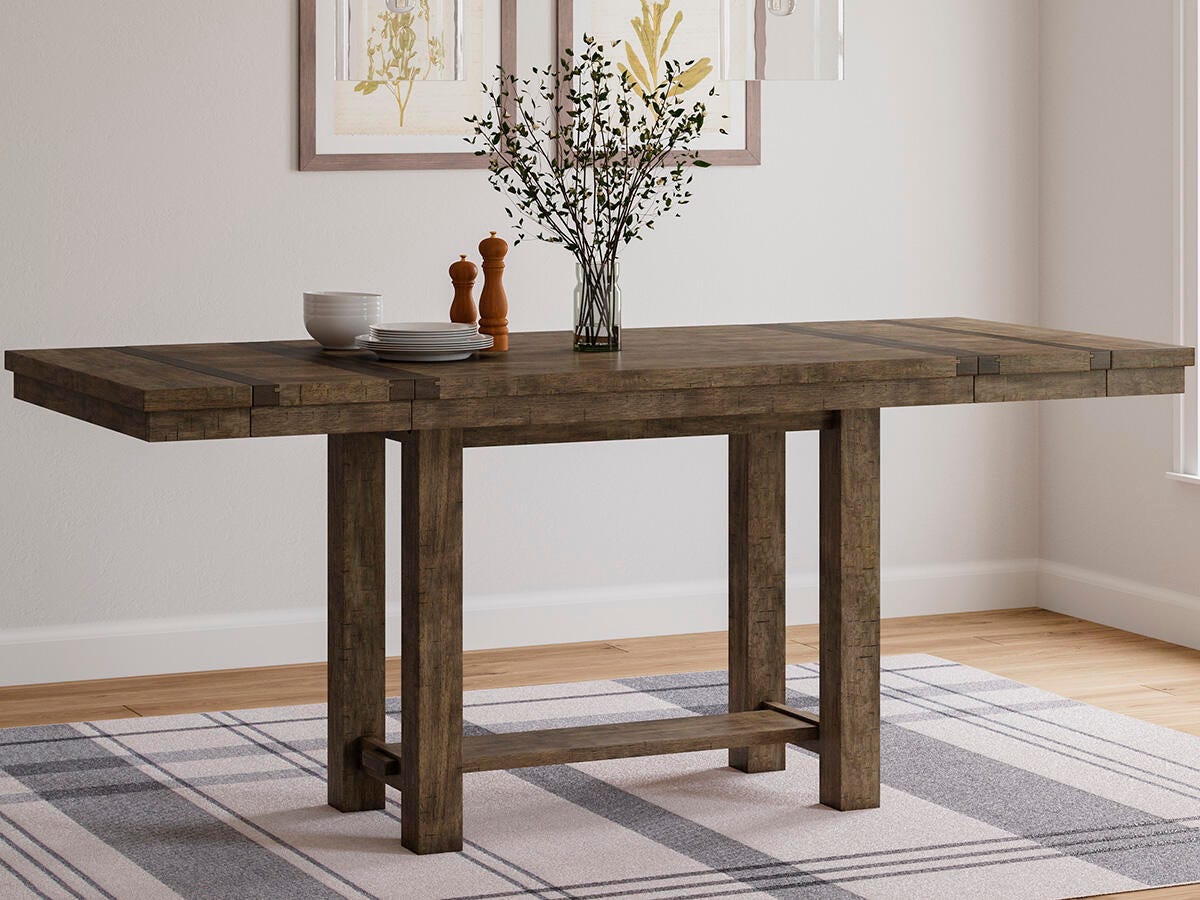 Moriville Counter Height Extension Table and 8 Barstools (D631-SI) - Image 10
