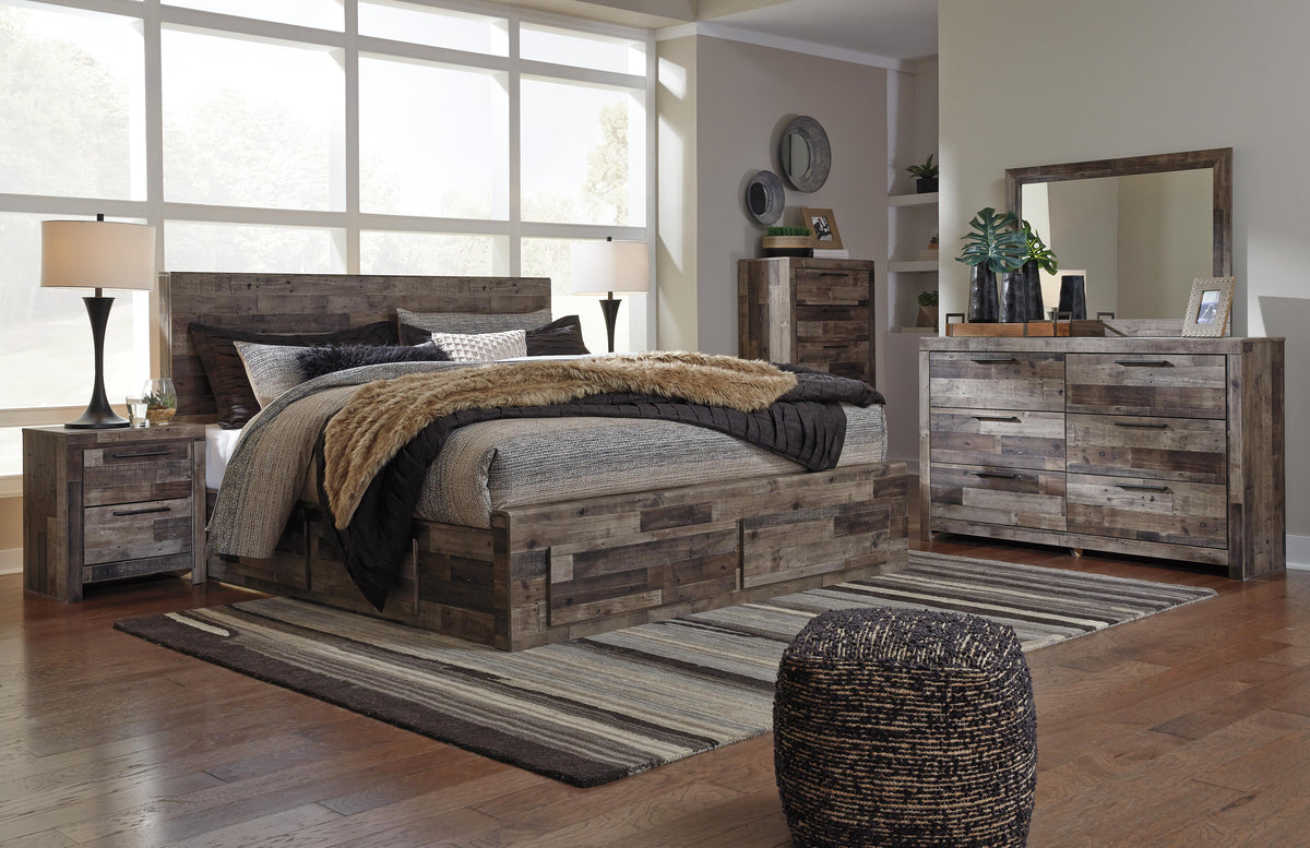 Derekson Panel Bed with 6 Storage Drawers - Multi Gray  (B200-SI) - Image 7