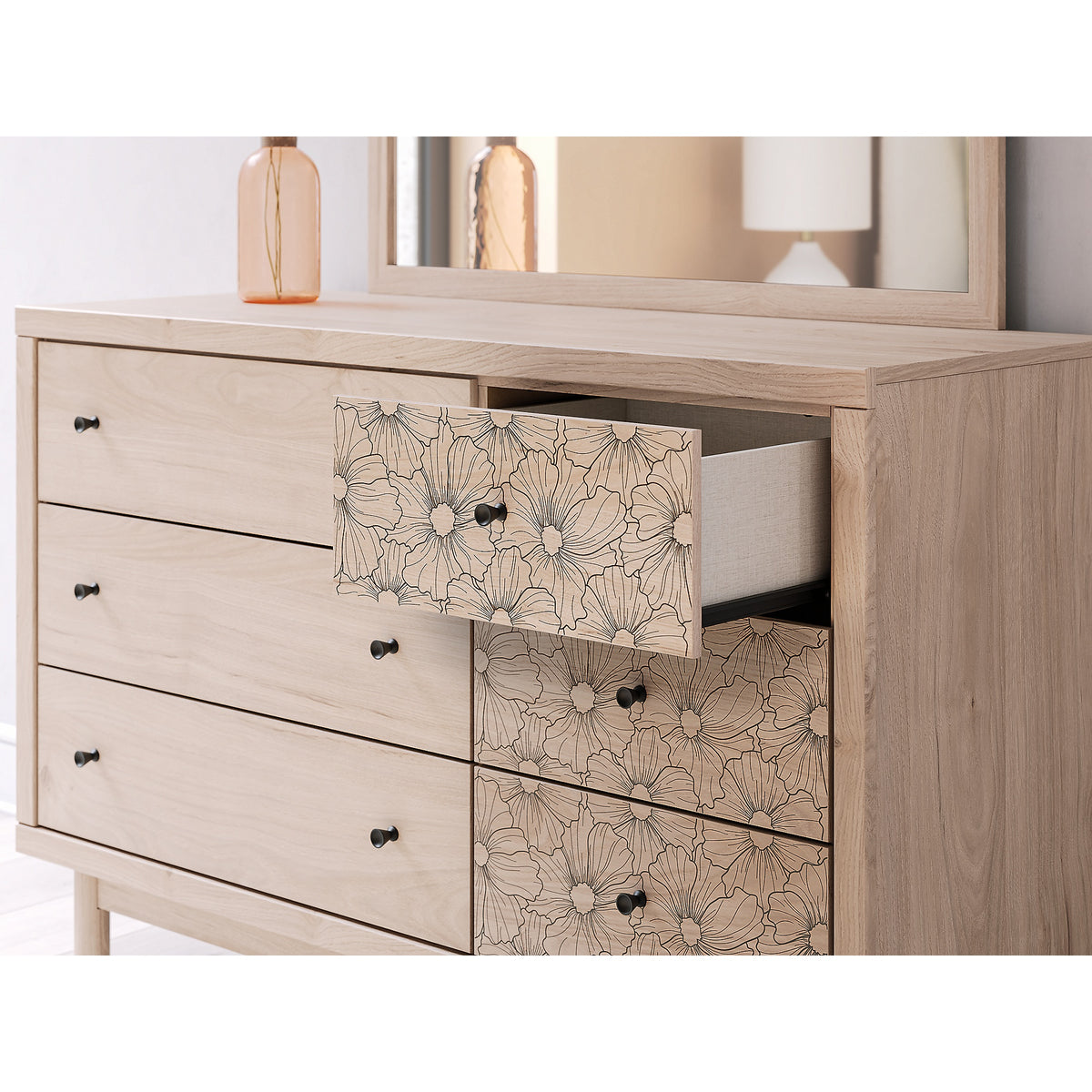 Arloster Full Upholstered Day Bed, Dresser and Mirror (PCB1566-SI) - Image 18