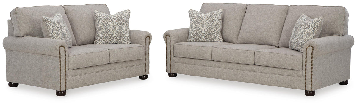 Gaelon Sofa and Loveseat (37307-SI)