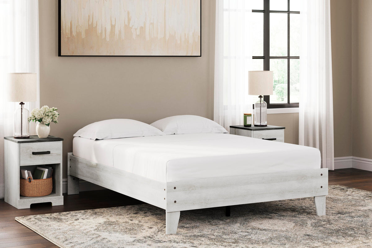 Shawburn Platform Bed - Whitewash  (EB4121-SI) - Image 27
