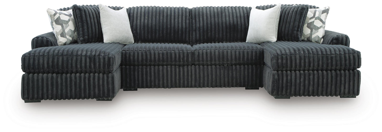 Midnight-Madness 3-Piece Double Chaise Sectional (98105-SI)