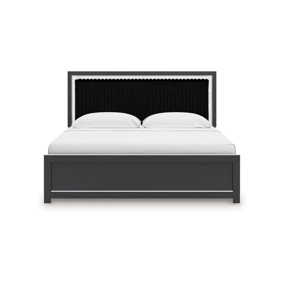 Zuraleus King Upholstered Panel Platform Bed (PCB3380-SI) - Image 4