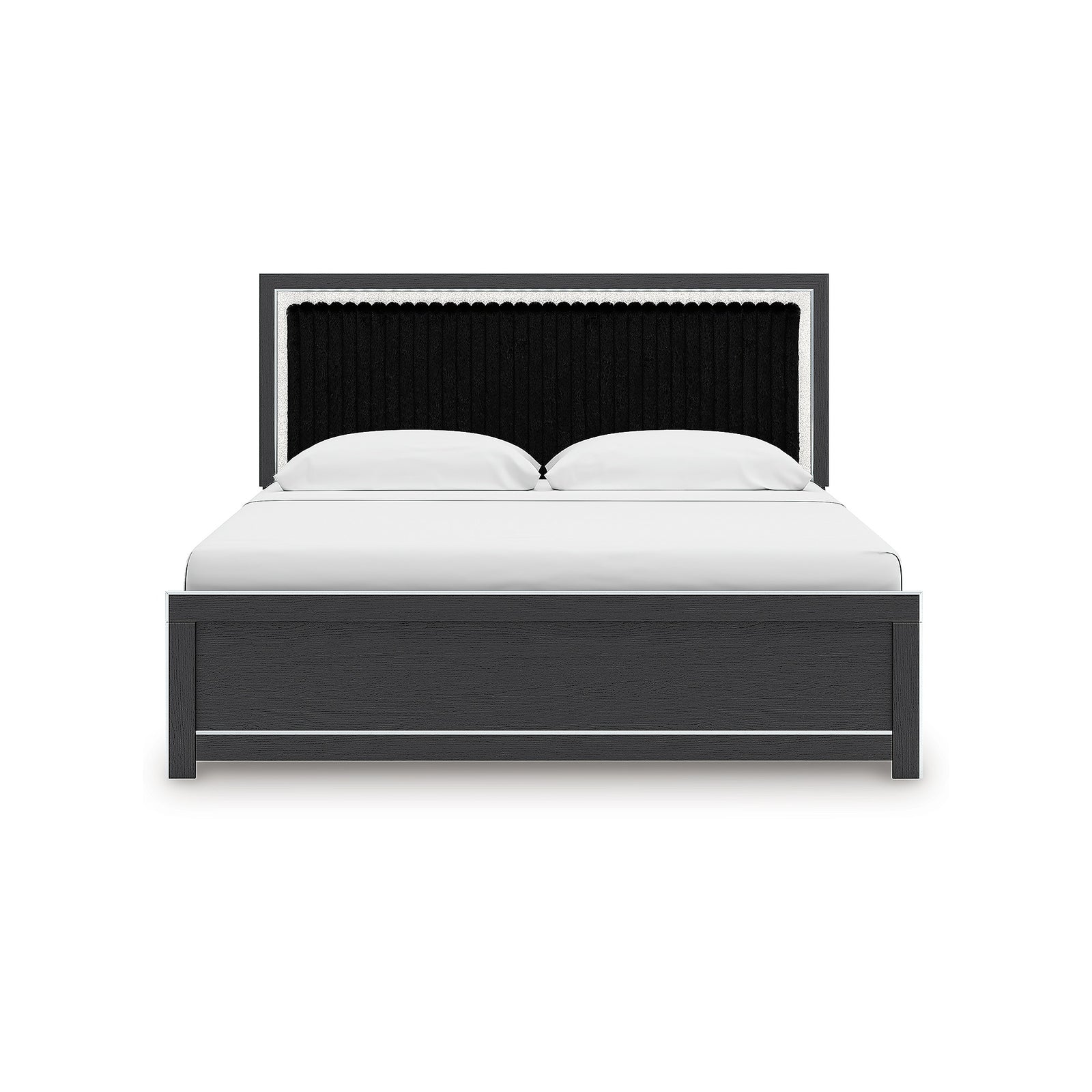 Zuraleus King Upholstered Panel Platform Bed (PCB3380-SI) - Image 4
