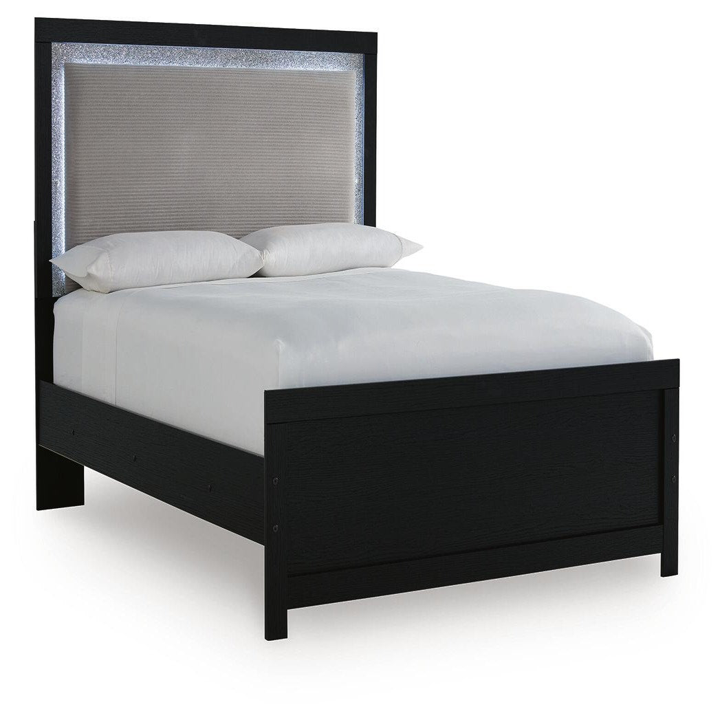 Maeling Queen Upholstered Panel Bed, Dresser and Nightstand (PCB1115-SI) - Image 6