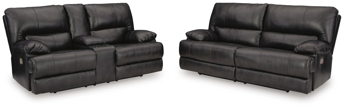 Mountainous Power Reclining Sofa and Loveseat (U65801-SI)