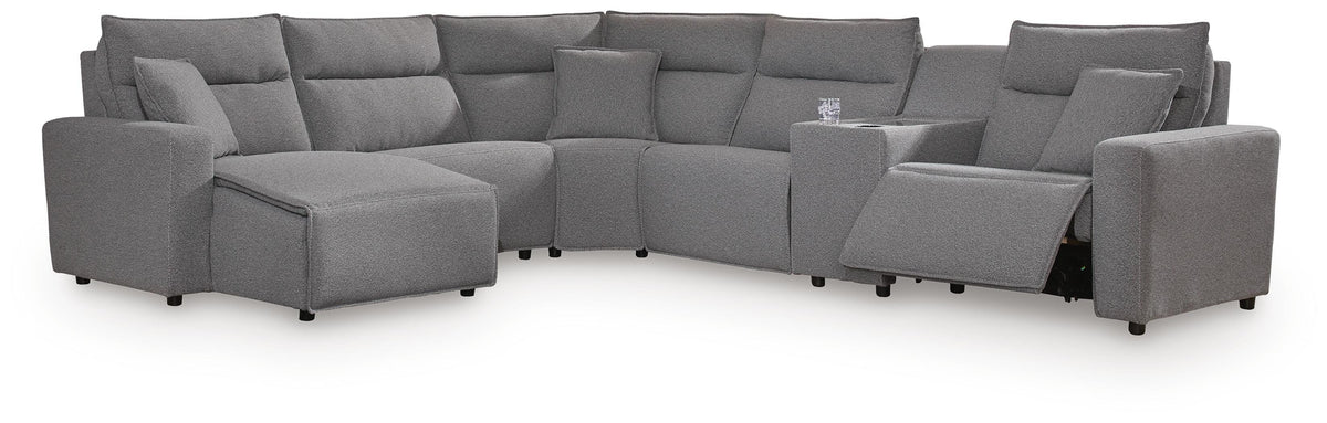 Modmax II 6-Piece Power Reclining Sectional with Chaise and Console (65906-SI)