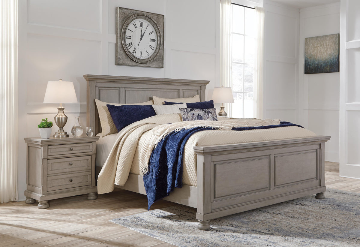 Lettner Panel Bed - Light Gray  (B733-SI) - Image 2