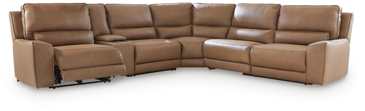 DeepWakes 6-Piece Reclining Sectional with Storage Console (PCU62606-SI) - Image 3