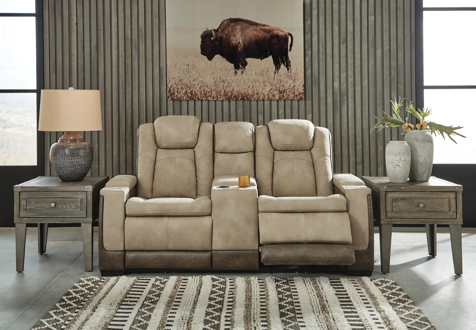 Next-Gen Durapella Power Reclining Loveseat with Console (22003-SI) - Image 20