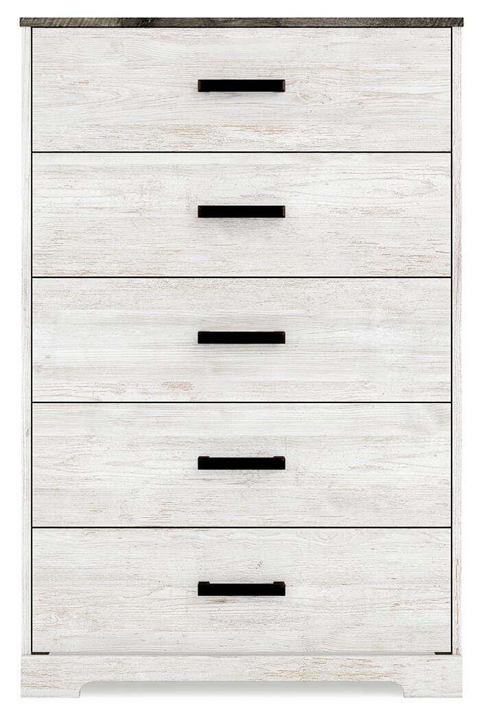Shawburn Panel Bed with Chest - White/Brown  (EB4121-SI) - Image 8