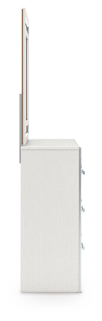 Zuraleus King Upholstered Panel Bed, Dresser, Mirror and Nightstand (PCB3381-SI) - Image 5