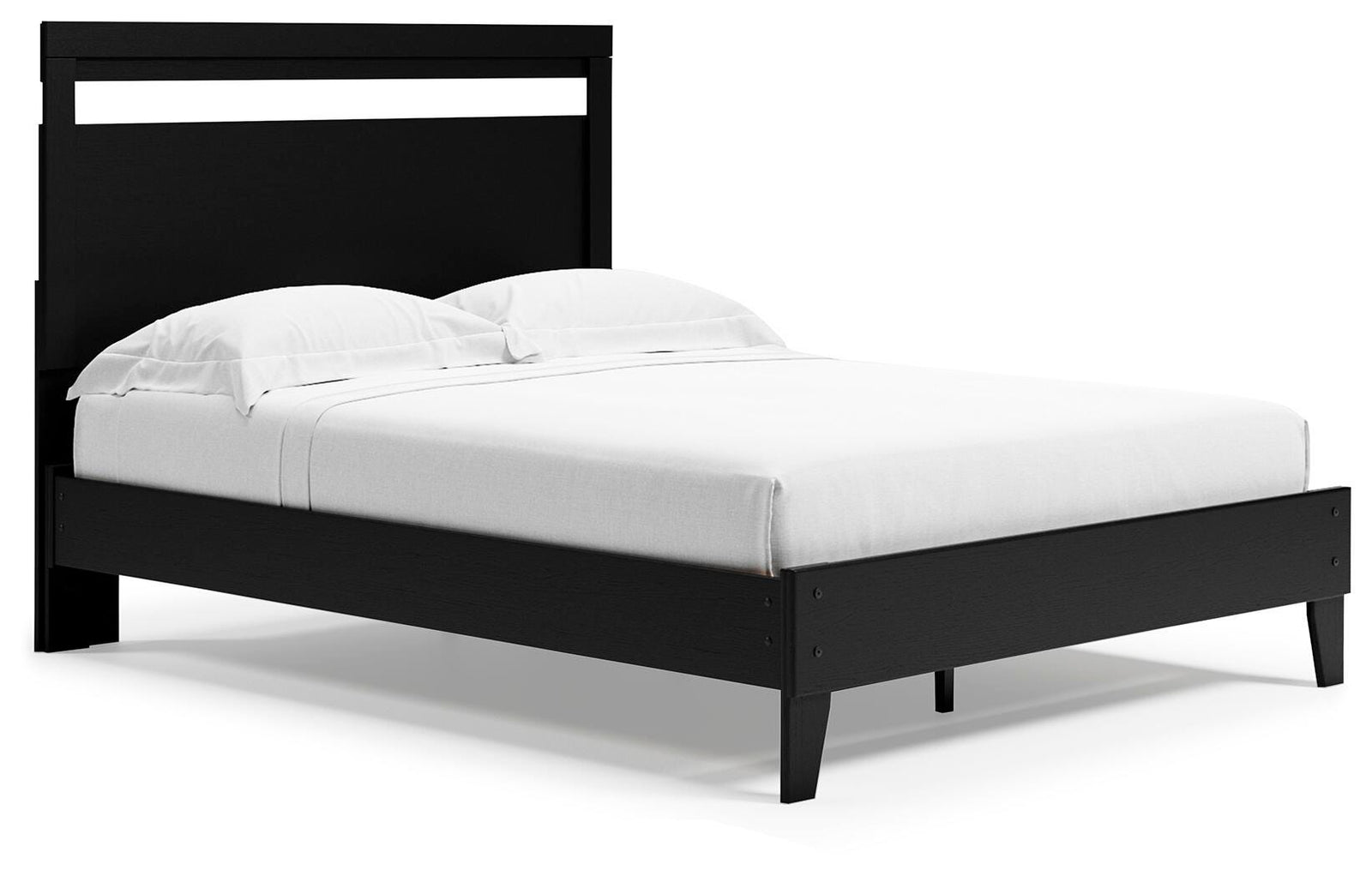 Finch Panel Platform Bed - Black/Brown  (EB3392-SI)