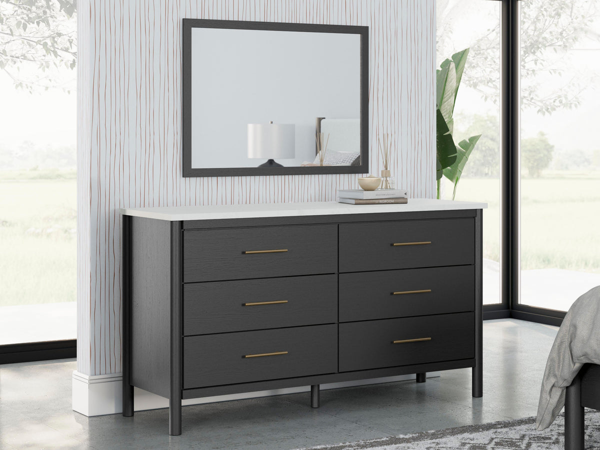 Cadmori Dresser and Mirror - Black/White  (B2616-SI) - Image 8