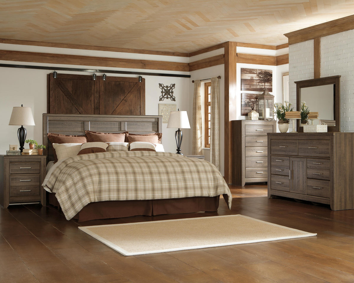 Juararo Panel Headboard - Dark Brown  (B251-SI) - Image 5