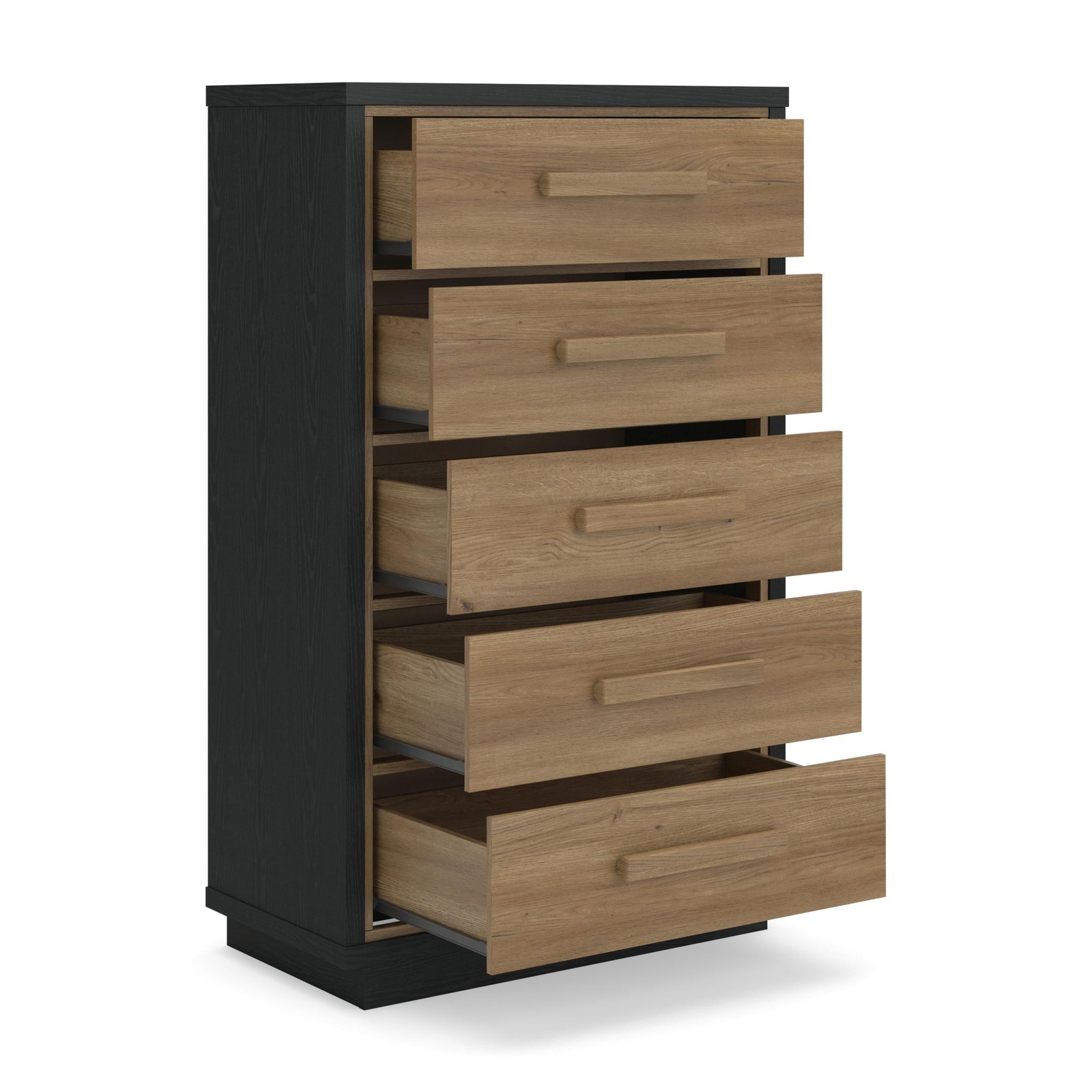 Kozmour Chest of Drawers - Black/Brown  (EB1460-SI) - Image 4