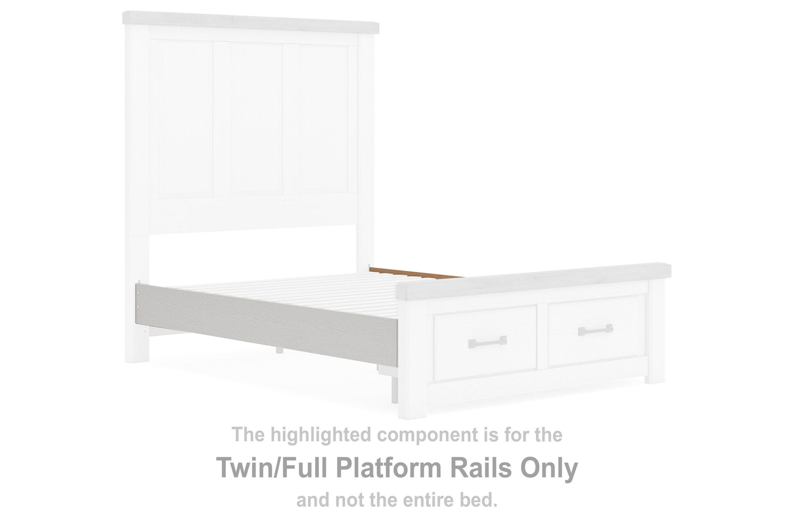 Savonport Platform Rails (Youth) - White  (B4615-SI)