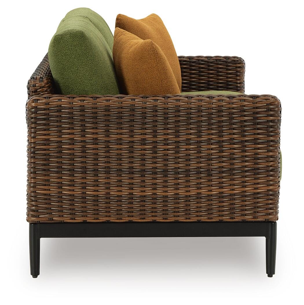 Horizon Hall Outdoor Loveseat with Cushion (P572-SI) - Image 3