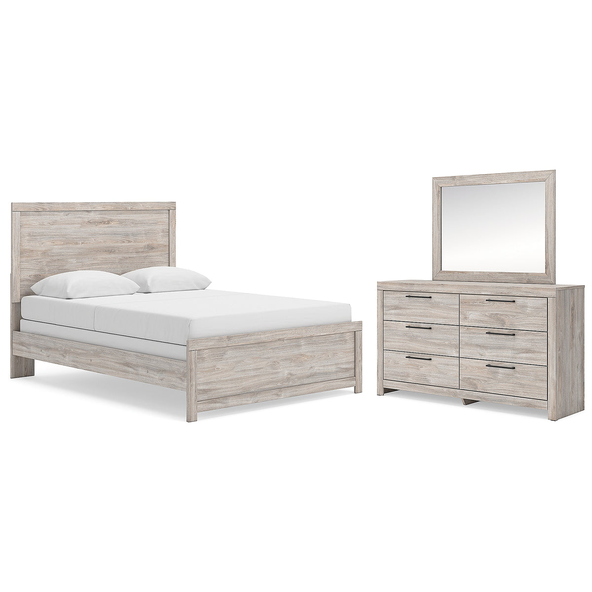 Broachmyn Queen Panel Bed, Dresser and Mirror (PCB1120-SI)