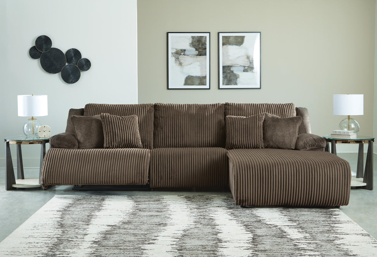 Top Tier 3-Piece Reclining Sectional Sofa Chaise (92705-SI) - Image 3