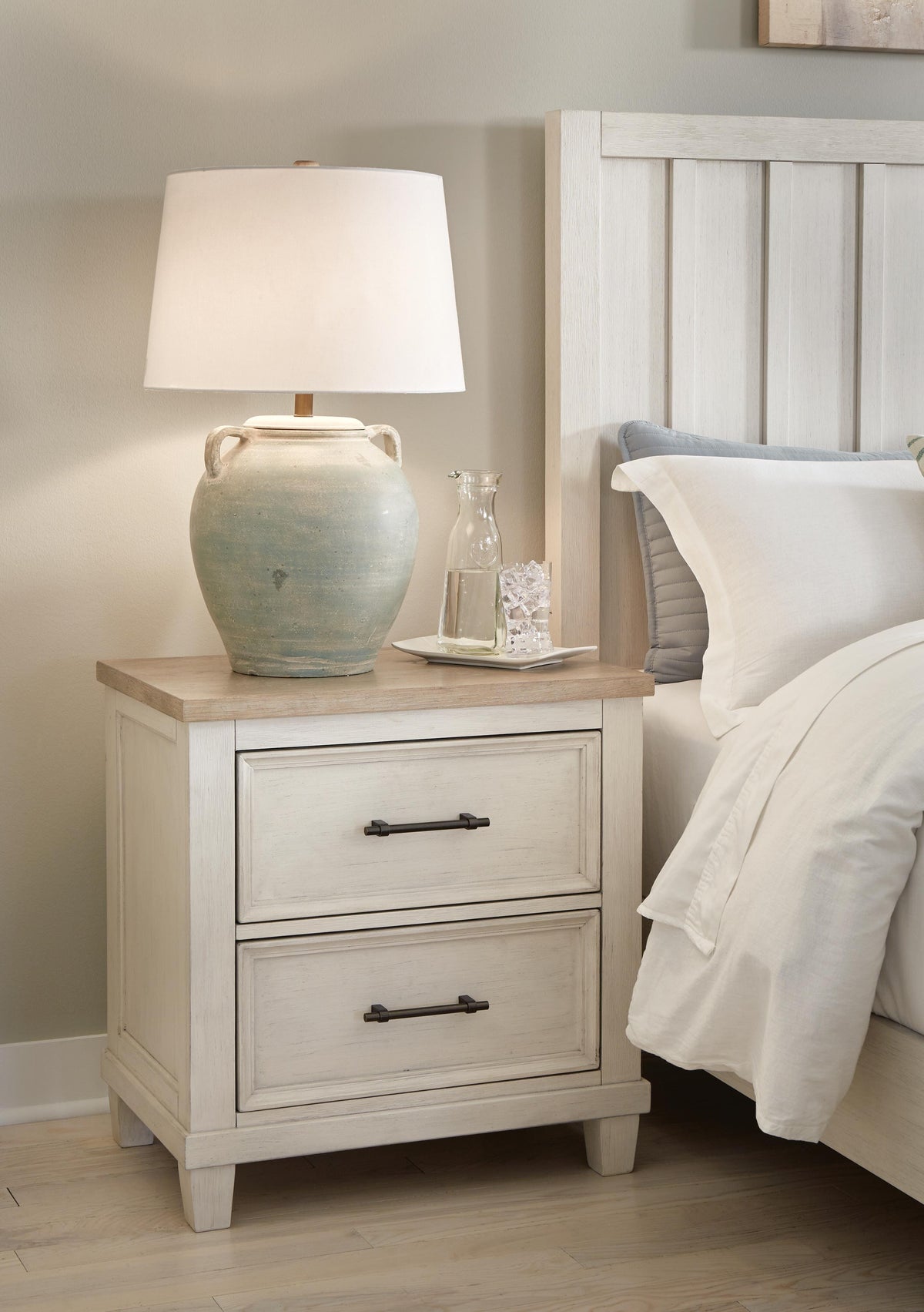 Shaybrock Nightstand - Antique White/Brown  (B683-SI) - Image 6