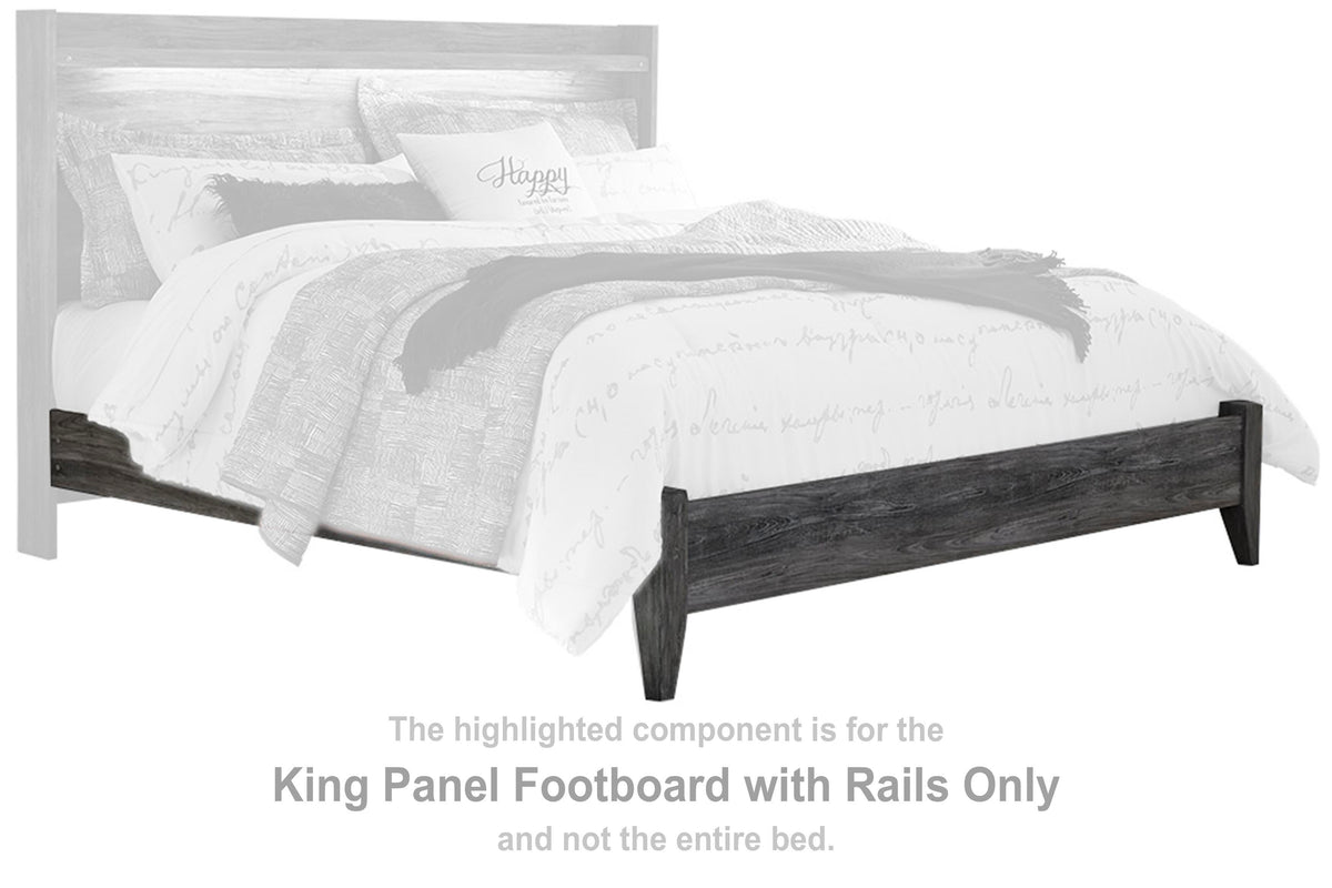 Baystorm Panel Footboard with Rails - Gray  (B221-SI) - Image 4