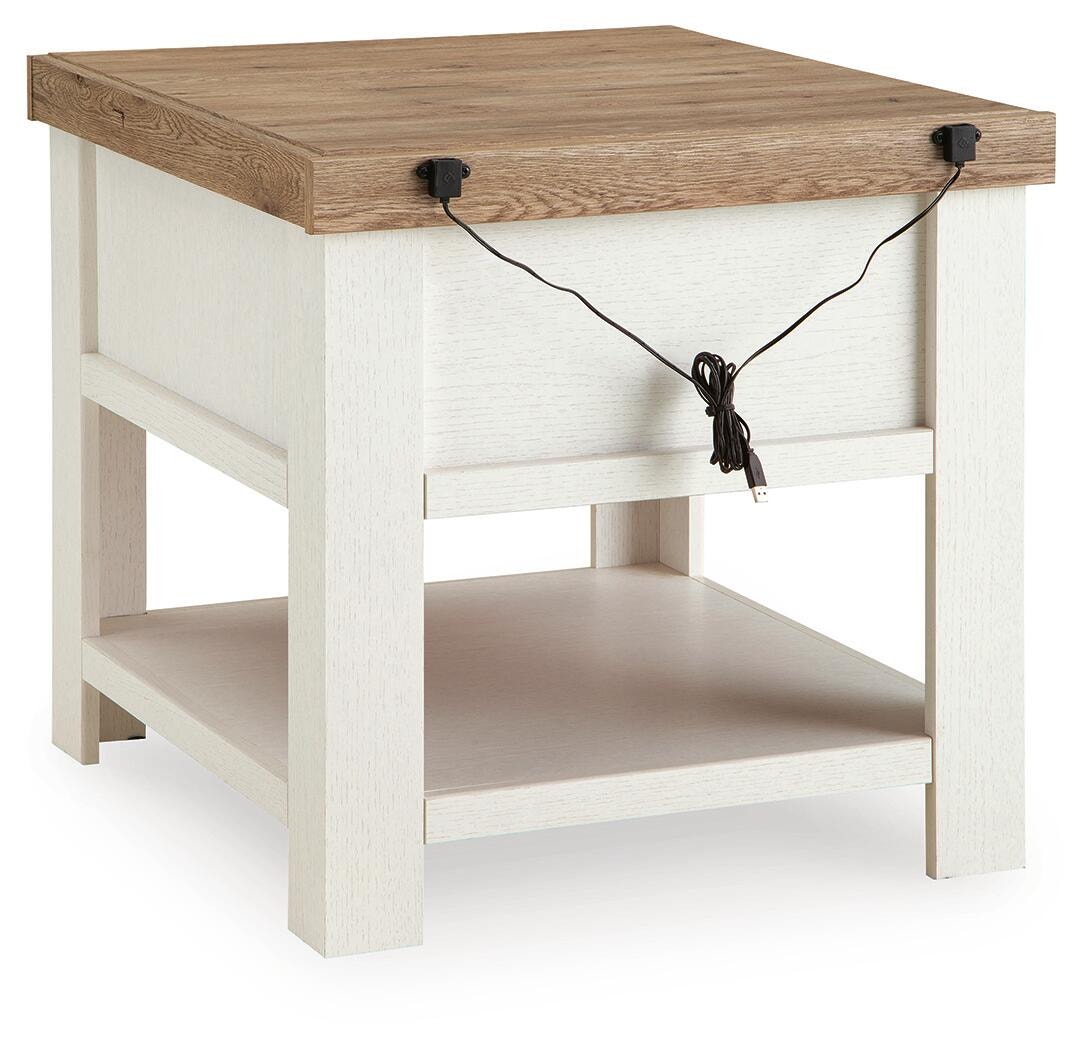 Savonport End Table - White/Brown  (T4615-SI) - Image 4