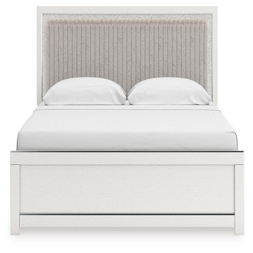 Zuraleus King Upholstered Panel Platform Bed (PCB3381-SI) - Image 4