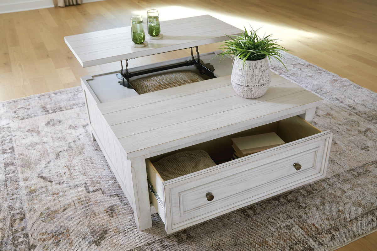 Robbinsdale Lift-Top Coffee Table - Antique White  (T729-SI) - Image 7