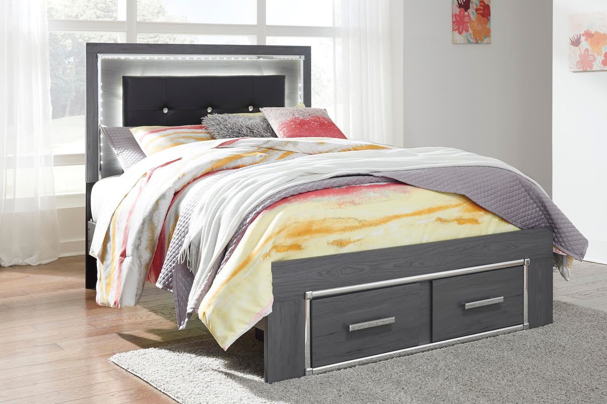 Lodanna Upholstered Panel Storage Bed and Chest (B214-SI) - Image 4