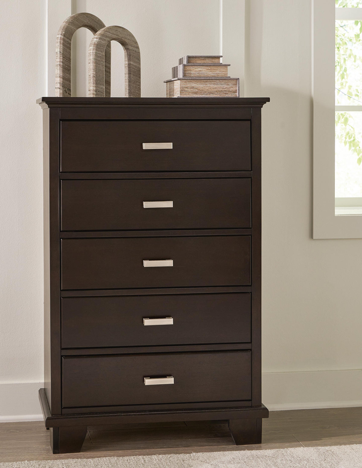 Covetown Panel Bed, Dresser, Mirror, Chest and Nightstand - Dark Brown  (B441-SI) - Image 24