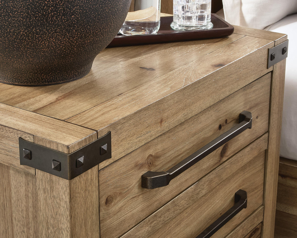 Ridgester Nightstand - Light Brown  (B858-SI) - Image 7