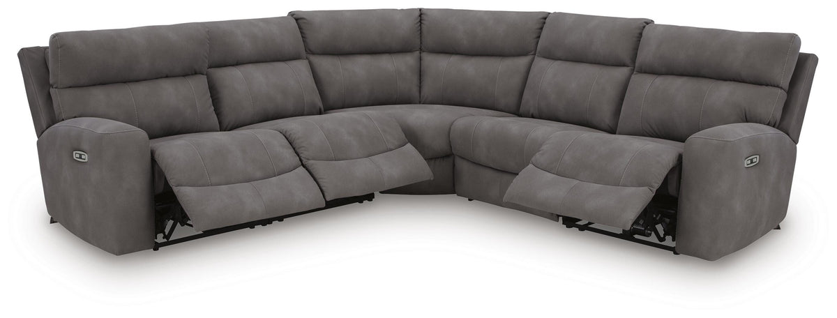 Next-Gen Durapella 5-Piece Power Reclining Sectional (61003-SI) - Image 2