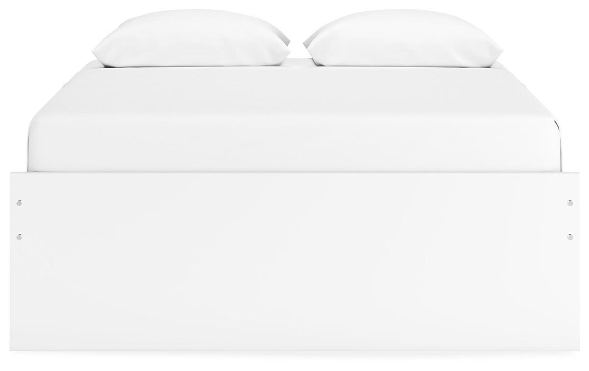 Onita Platform Bed with 2 Side Storage - White  (EB9630-SI) - Image 5