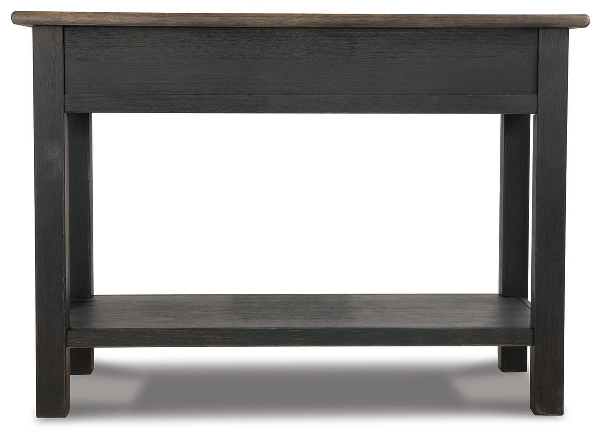 Tyler Creek Coffee Table and 2 End Tables with Console - Grayish Brown/Black  (T736-SI) - Image 12