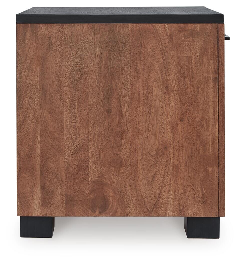 Kallari Chairside End Table - Warm Brown/Black  (T737-SI) - Image 5