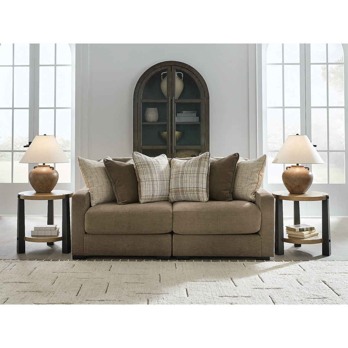 Camellia-Court 2-Piece Sectional Sofa (68207S1-SI)