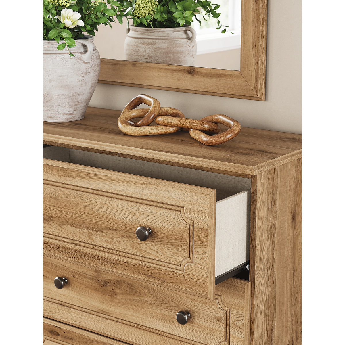 Aleaport King Panel Bed, Dresser, Mirror and Nightstand (PCB1075-SI) - Image 21