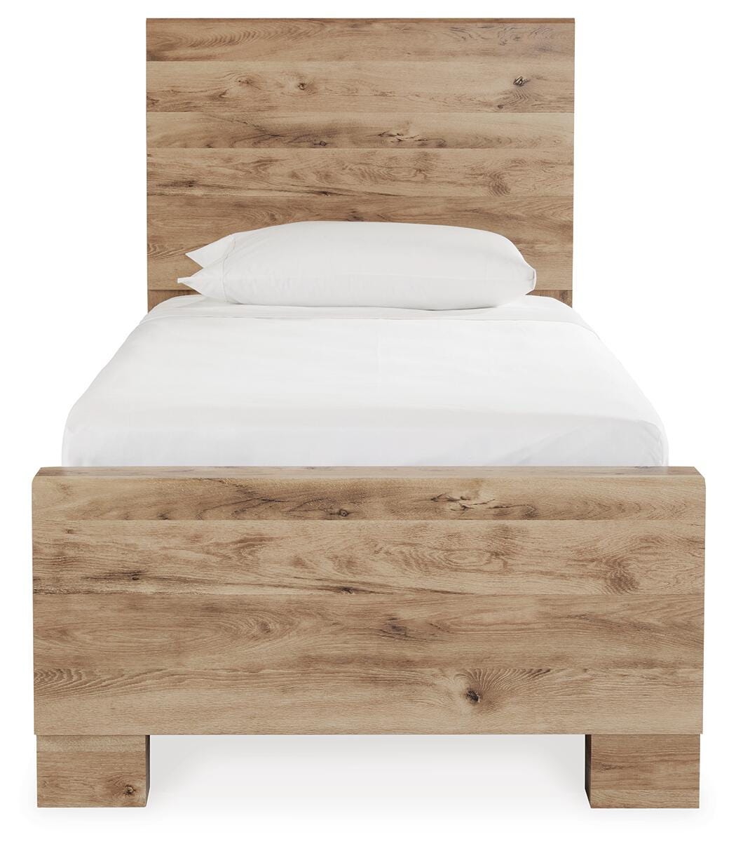 Hyanna Panel Bed with 2 Side Storage, Dresser and Mirror - Tan Brown  (B1050-SI) - Image 6
