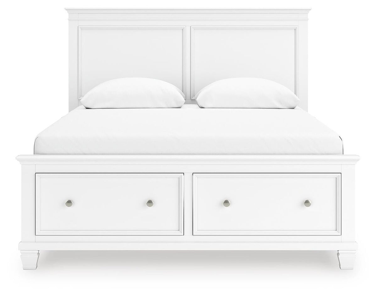 Fortman Panel Storage Bed - White  (B680-SI) - Image 4