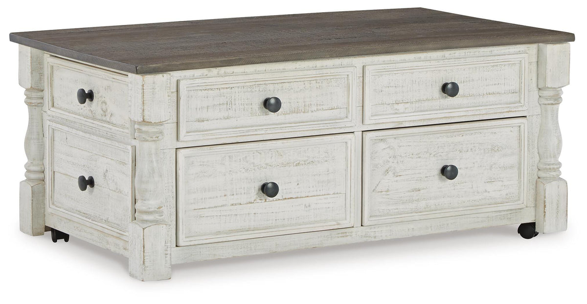 Havalance Lift-Top Coffee Table - White/Gray  (T994-SI)
