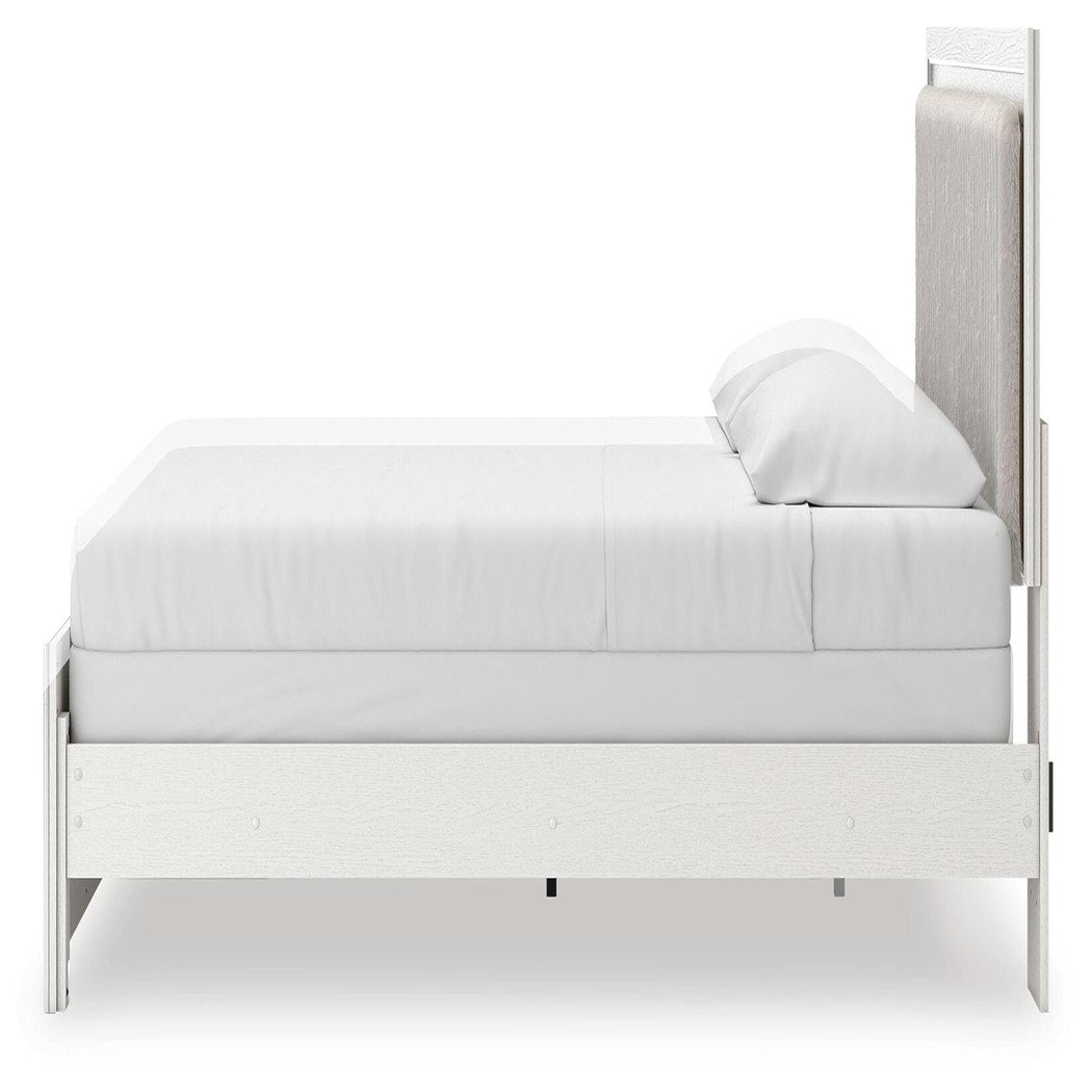 Zuraleus King Upholstered Panel Bed, Dresser, Mirror and Nightstand (PCB3381-SI) - Image 14