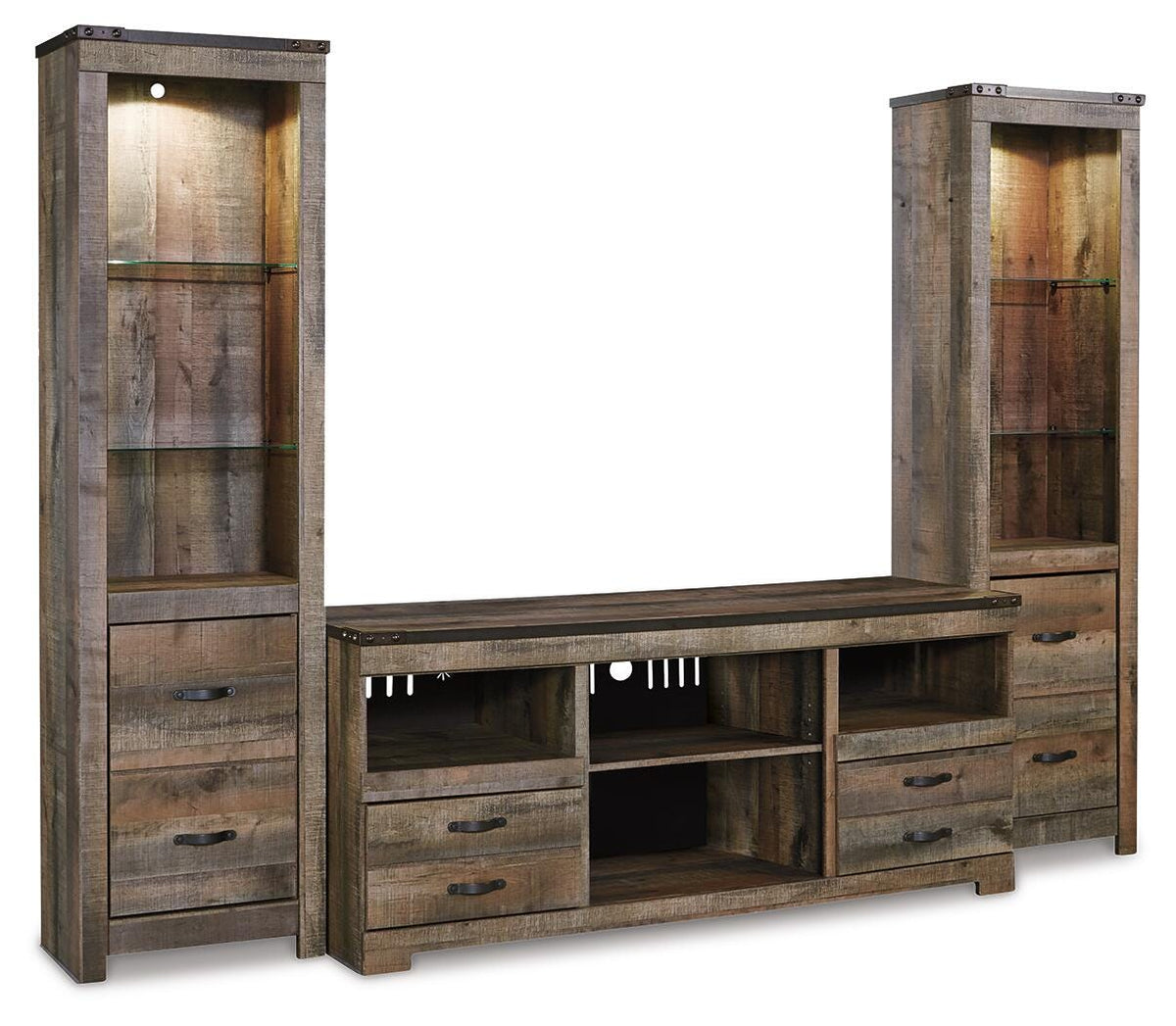 Trinell 3-Piece Entertainment Center (W446-SI)