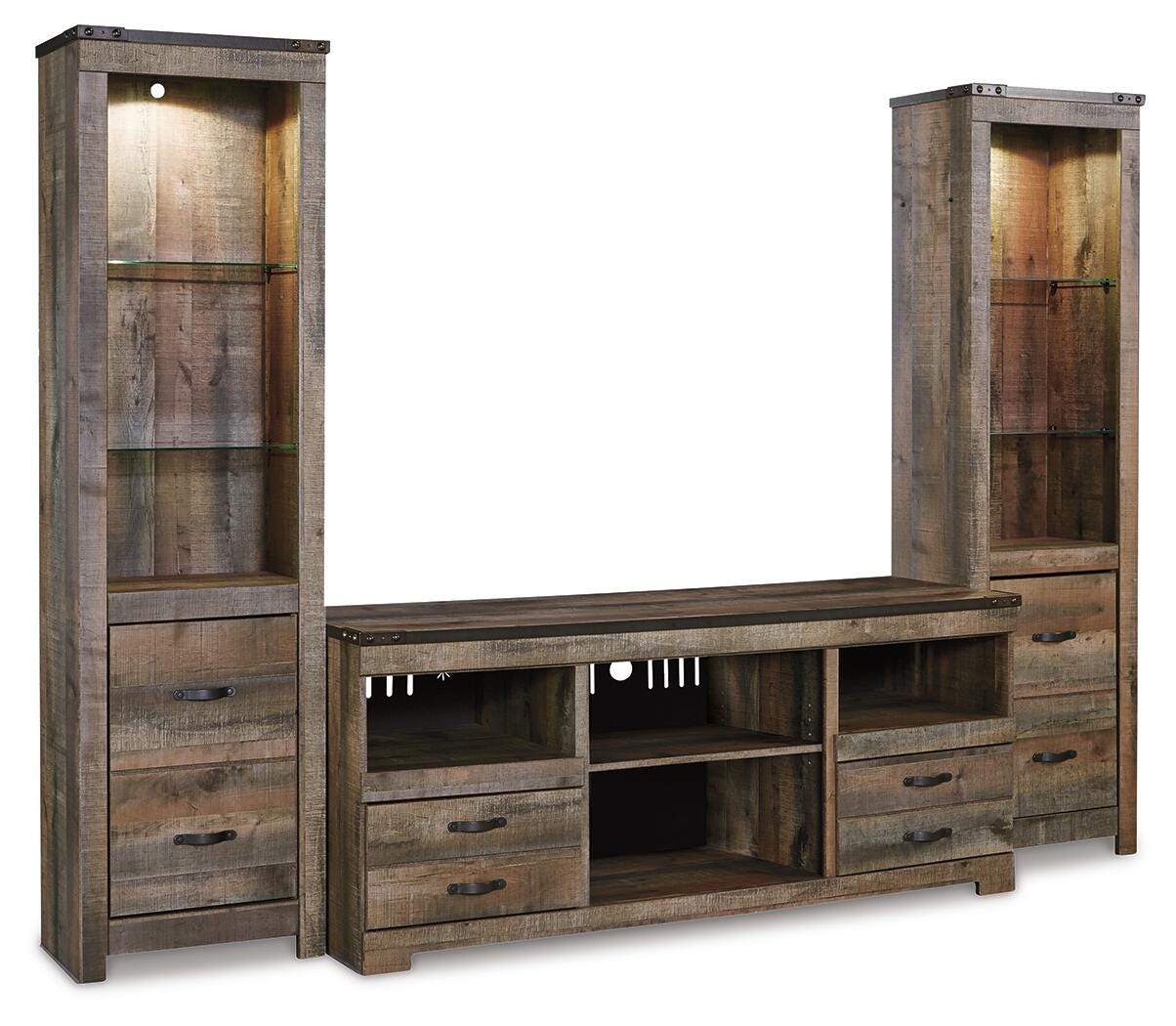 Trinell 3-Piece Entertainment Center (W446-SI)