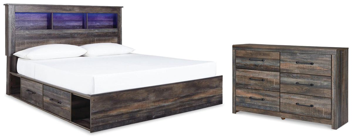 Drystan Bookcase Storage Bed and Dresser - Multi  (B211-SI)