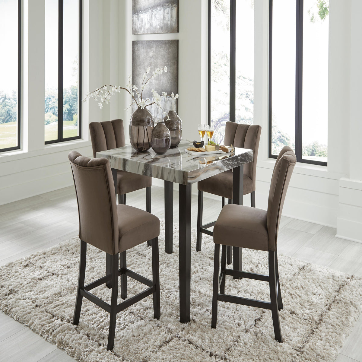 Jeshina Counter Height Dining Table and 4 Barstools (PCD581-SI) - Image 8
