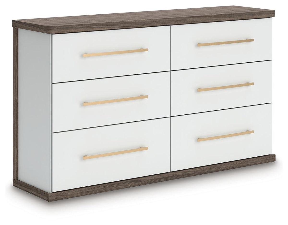 Kendanport King Upholstered Bed, Dresser and Nightstand (PCB1108-SI) - Image 3