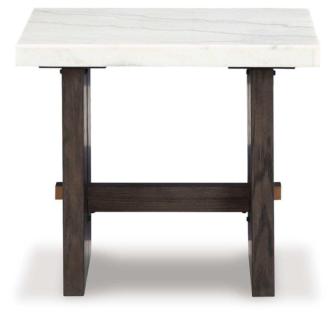 Burkhaus End Table - White/Dark Brown  (T779-SI) - Image 2
