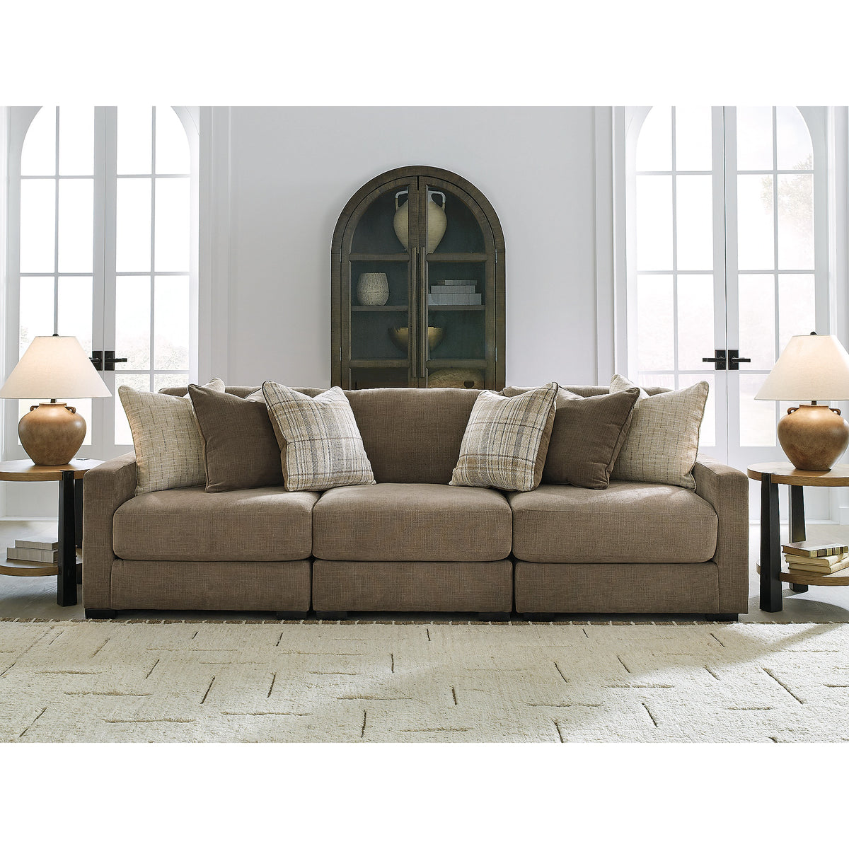 Camellia-Court 3-Piece Sectional Sofa (68207S2-SI)